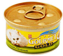 Gourmet Gold (Гурмет Голд) Консерва для котів кусочки у підливці c кроликом і печінкою, 85 г
