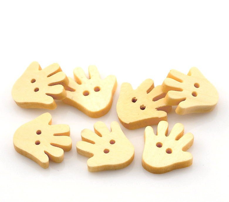 Ґудзики долоньки 15 мм. 10 шт. у наборі, фото 1