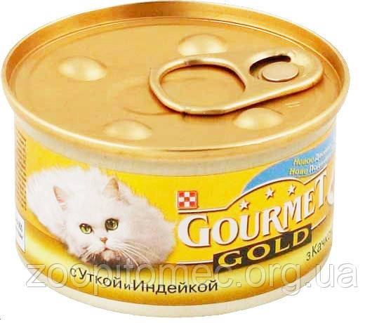 Gourmet Gold (Гурмет Голд) Консерва для котів кусочки у підливці з качкою та індичкою, 85 г