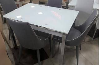 Стіл на кухню скляний розкладний ТВ017 (без візерунків) Fusion Furniture, фото 2
