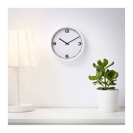 ПУГГ Годинник настінний, білі, 25 см, 20357881, IKEA, ІКЕА, PUGG, фото 2