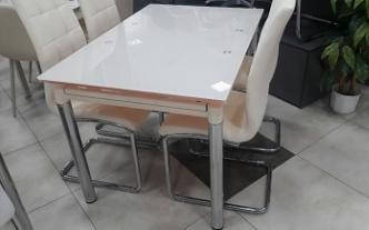 Стіл на кухню скляний розкладний ТВ020 (без візерунків) Fusion Furniture, фото 2