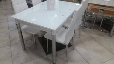 Стіл на кухню скляний розкладний ТВ020 (без візерунків) Fusion Furniture, фото 2
