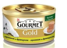 Gourmet Gold (Гурмет Голд) Консерва для котів шматочки в паштет з кроликом по-французьки, 85 г