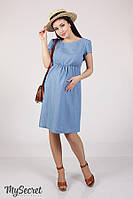 Джинсовое платье для беременных и кормящих, Celena DR-28.013, точечки на джинсе