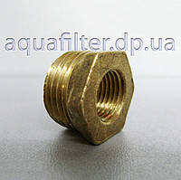 Латунний перехідник 1/4 ВН — 1/2 НР