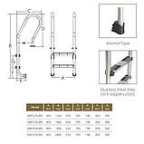 Драбина для басейну Emaux Mixta NSF515–SR (5 сходинок), фото 3