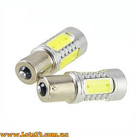 Авто-лампы P21W 5 COB LED BA15S 1156 светодиодные с линзой габариты стопы лампа заднего хода