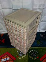 Комод пластиковий еліф РОМБИ на 3 ящики