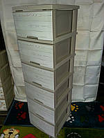 Комод на 6 ящиків "дерево" кремовий Алеана