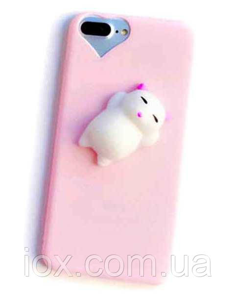 М'який релаксаційний антистресовий чохол з котиком для iPhone 5/5s