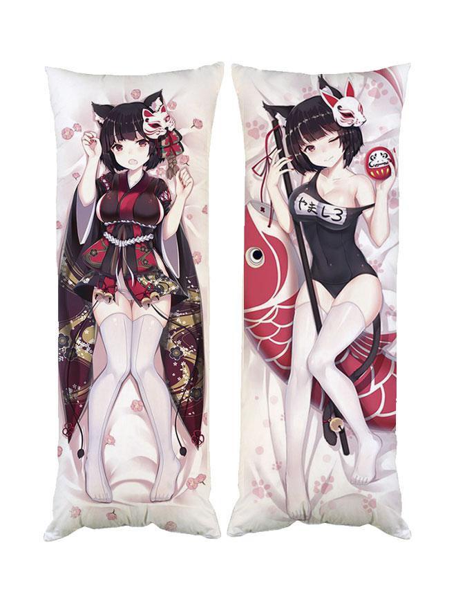 Подушка дакімакура Неко Azur Lane Котячий рай декоративна ростова подушка для обіймання двостороння