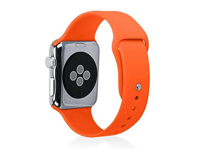 Силиконовый ремешок для Apple Watch Sport 42 мм, Оранжевый - фото 3 - id-p674401975