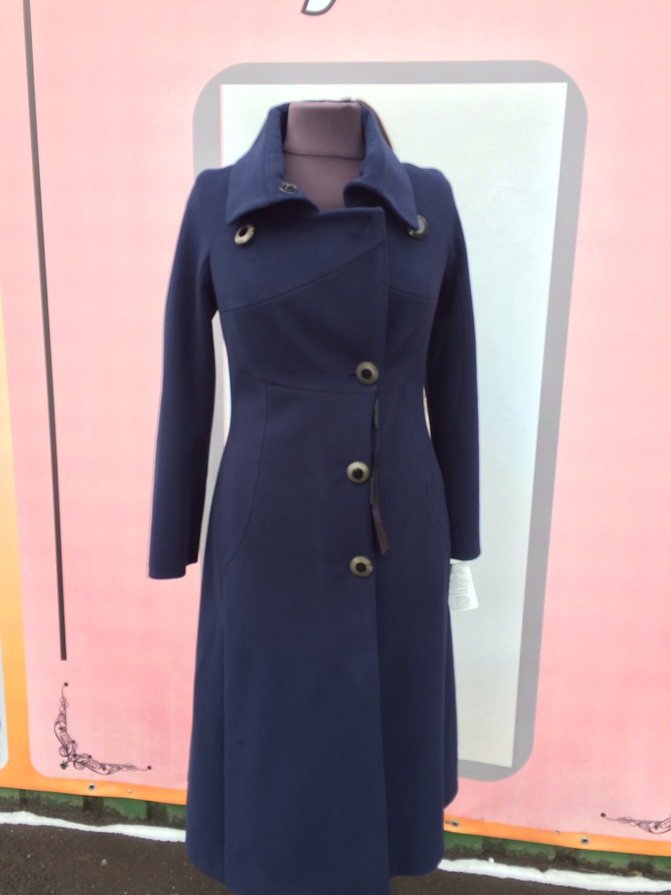 Пальто жіноче утеплене Almatti модель О-21613 синє