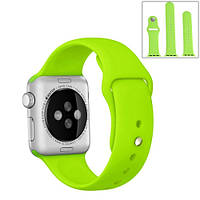 Силиконовый ремешок для Apple Watch Sport 42 mm Салатовый ( Green ).