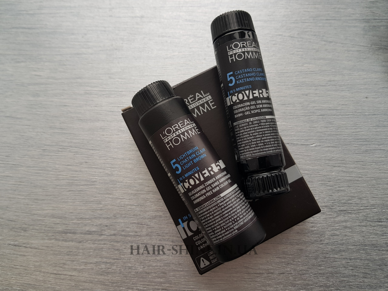 Безаміачний гель для волосся, що забарвлює, 50ml - L'Oreal Professionnel Cover 5 №5 (Світлий шатен)НОВИНКА