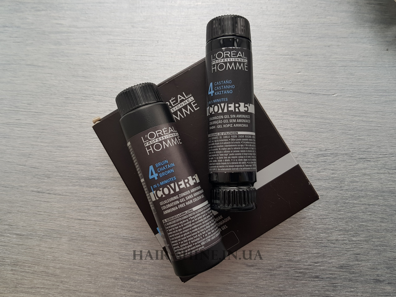 Безаміачний гель для волосся 3x50ml - L'Oreal Professionnel Cover 5 №4 (Шатен)