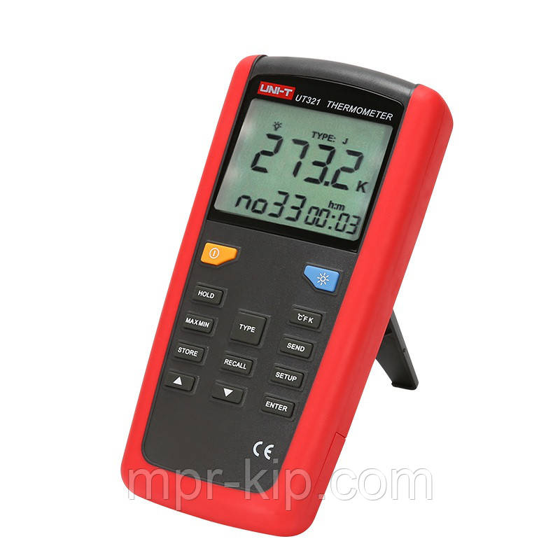 Термометр UNI-T UT321 (-250~1372 °C) з термопарою К-типу та сумісністю з термопарами J,T і E типів, ПЗ