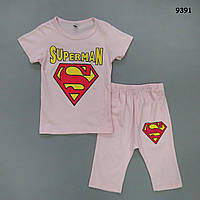 Летний костюм Superman для девочки. 120 см