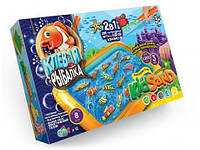 Настольная игра 2 в 1 Клевая рыбалка и Кинетический песок Kidsand KRKS-01-01