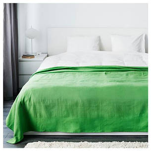 ІНДІРА Покривало, зелений, 250x250 см 20304350 ІКЕА, IKEA, INDIRA, фото 2