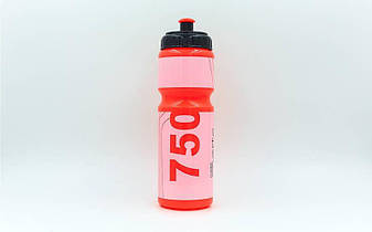 Пляшка для води спортивна FI-5960-5 750 мл I LOVE SPORT (PE прозрач, силікон, корал.-білий-корал.), фото 2