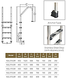 Драбина для басейну Emaux Standard NSL215–SR (2 сходинки), фото 3