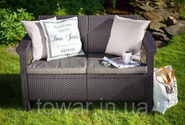 Садовий диван Allibert CORFU Love Set ВЕНГРИЯ, фото 1