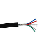 Кабель НЧ 4 жили в одному екрані, круглий, чорний, 100 м/бухта, фото 2