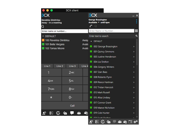 Программные клиенты 3CX для Windows и iOS
