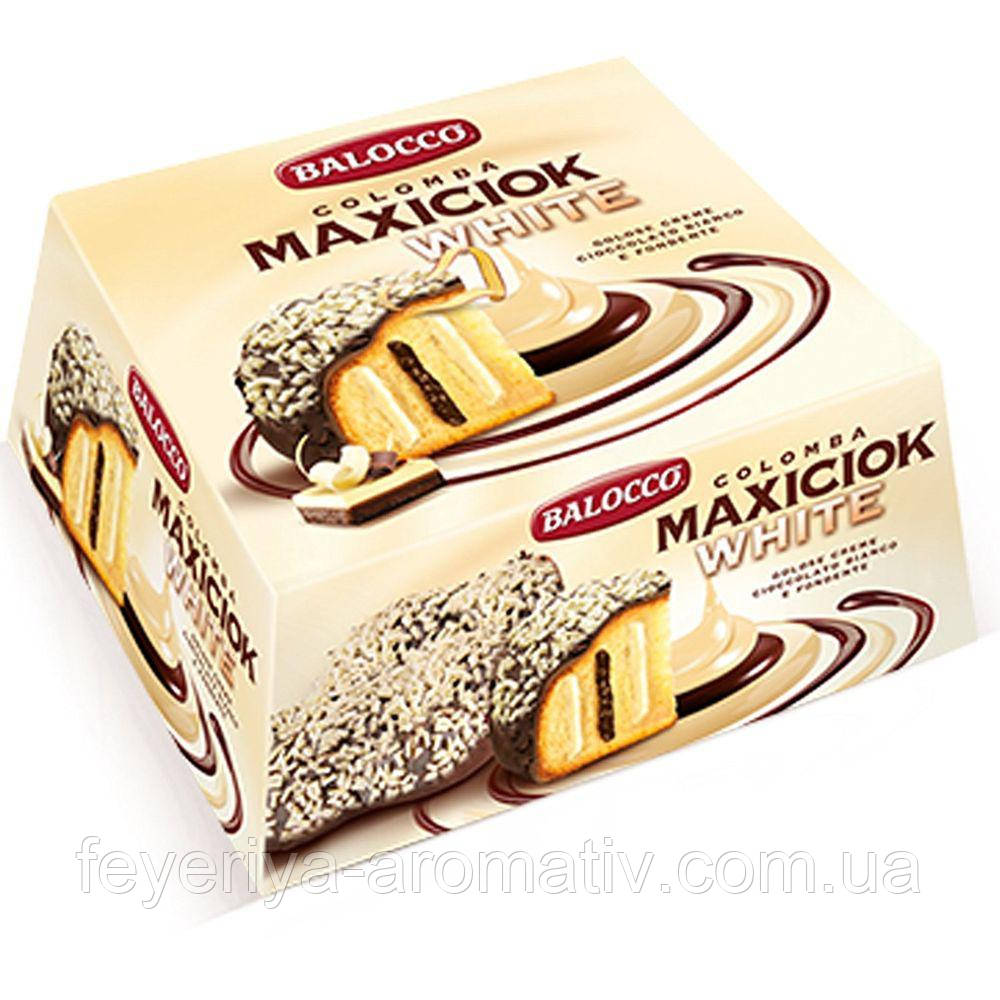 Панеттоне с черным и белым шоколадом Balocco Colomba Maxiciok White 750g (Италия) - фото 1 - id-p674648800