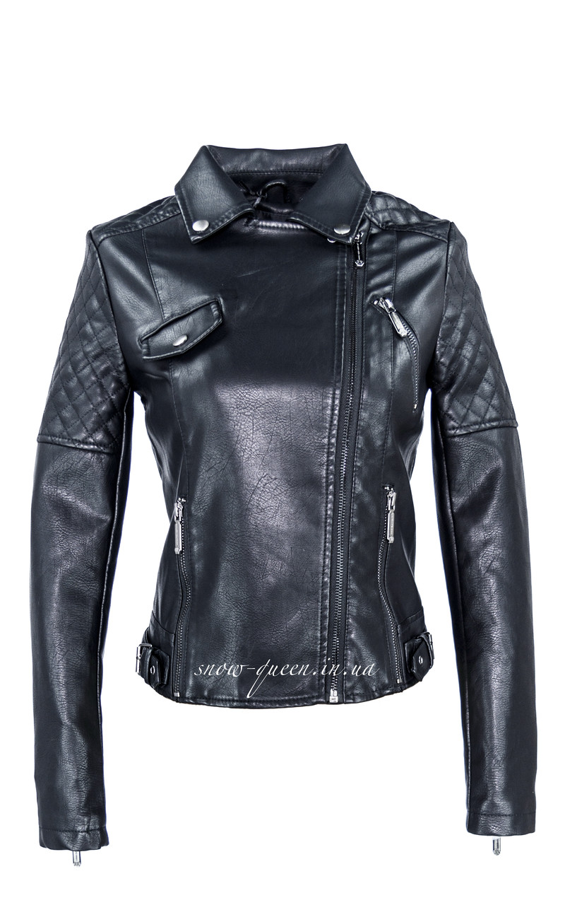 Жіноча куртка з екошкіри, фото 1