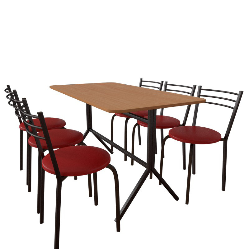 Комплект мебели для кафе: стол Скорпион + 6 стульев Ника - фото 1 - id-p674727262