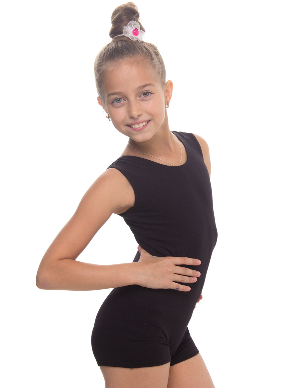Комбинезон для танцев и гимнастики (майка - шорты) трикотажный от 104см до 140см - фото 2 - id-p144518697