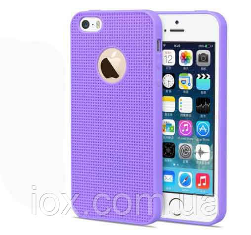 Силіконовий фіолетовий чохол для Iphone 5/5S