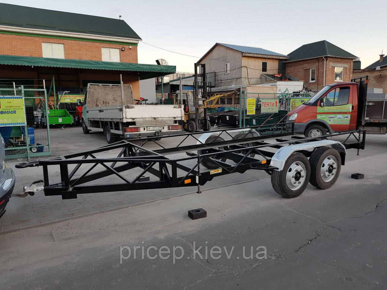 Причіп для великого генератора 4т — 5 т. Ресорний. Гальма. Крашений.