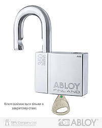 Замок навісний ABLOY pl350 sentry ba66ee 2key str_b nr_shackle 25мм 14мм BOX
