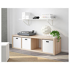 КАЛЛАКС Стелаж, під білений дуб, 42x147 см 40324516 IKEA, ІКЕА, KALLAX, фото 3