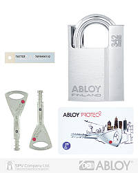 Замок навісний ABLOY pl342 *protec2 ta77zz 2key pr2_t nr_shackle 25мм 10мм BOX