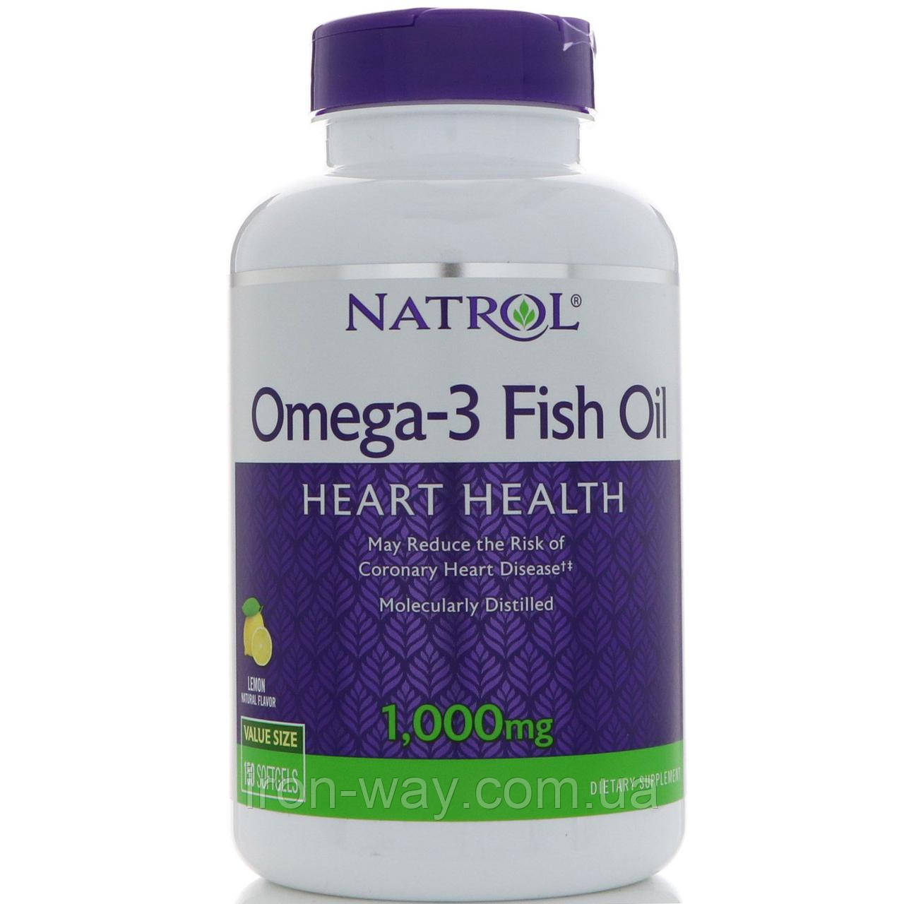 Natrol Omega-3 Fish Oil 1000 mg 150 softgel