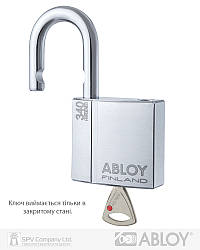Замок навісний ABLOY pl340 *protec2 ta77zz 2key pr2_t nr_shackle 25мм 10мм BOX