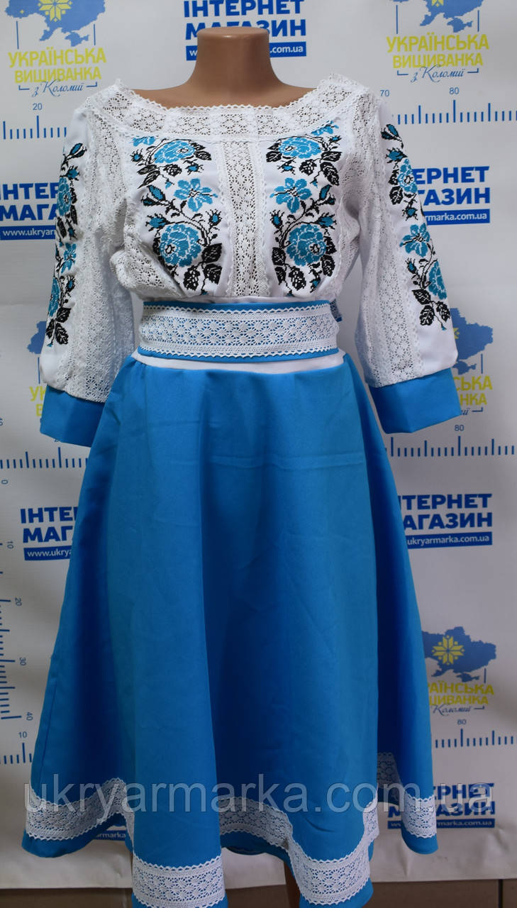 Святкове вишите плаття з мереживом "Великоднє"
