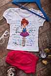 Літній костюм для дівчинки "Дівчинка". Розмір 26 ( зріст 80-86) ціна 110.00 грн, 28( зростання 86-98), 30 ( р 98-110), фото 3