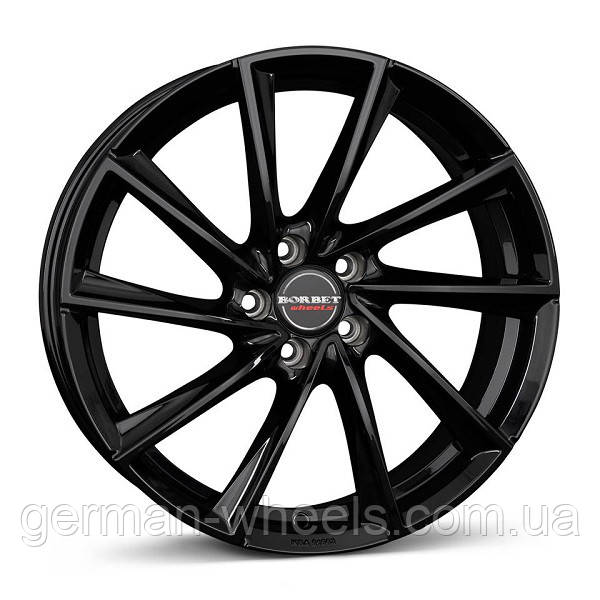 Диски Borbet VTX колір Black Glossy параметри 8J x 18" 5 x 115 ET 38