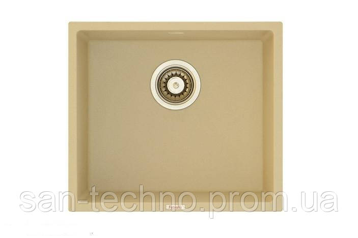 Гранитная мойка(прямоугольная) Fabiano Quadro 45x40 Cream - фото 1 - id-p497421697