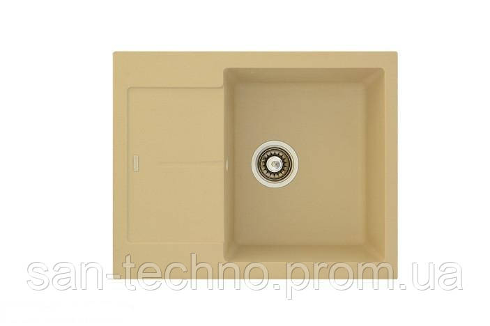 Гранитная мойка для кухни(крем) Fabiano Classik 62x50 Cream - фото 1 - id-p497497049