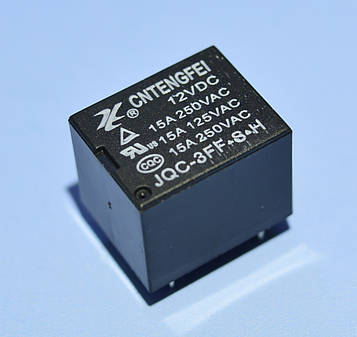 Реле 12V 1група JQC-3FF-1A (15А 240V) 4pin on-off, Tengfei