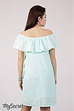 Літня бавовняна сукня для вагітних і годування Elezevin DR-28.041, м'ята, фото 5