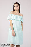 Літня бавовняна сукня для вагітних і годування Elezevin DR-28.041, м'ята, фото 7