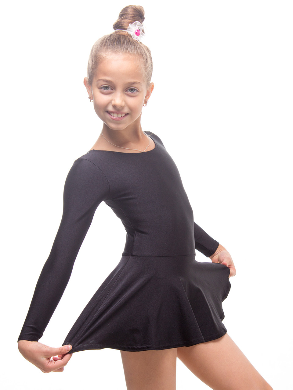 Плаття для танців (купальник + спідниця) колір ЧОРНИЙ (зріст 98-158см), фото 1